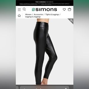 Excellent like-new faux leather leggings.